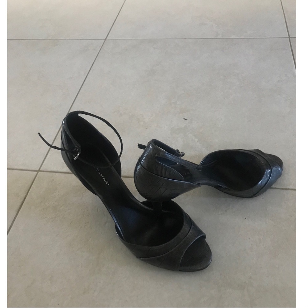 Elie Tahari Ankle Strap Sandal heel.